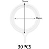 30 PCS Plastic Curtain Rings (White)
