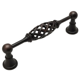 Cosmas 1749-5ORB Oil Rubbed Bronze Birdcage Cabinet Hardware Handle Pull - 5" (128mm) Hole Centers