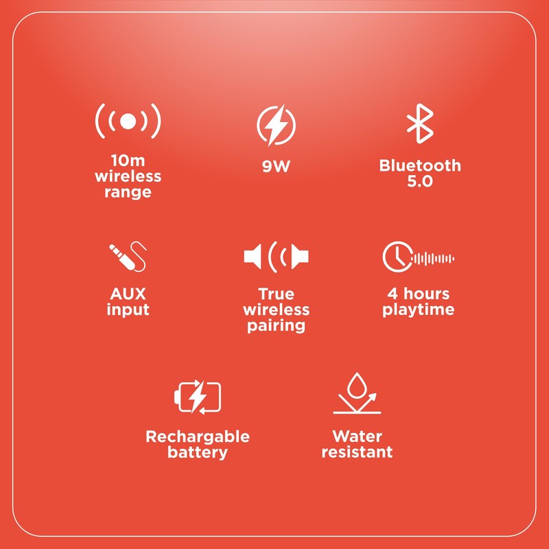 RadioShack True Wireless Outdoor Speaker, Blue, 9W