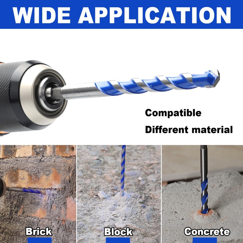 10 Pack 5/32 inch Concrete Drill Bit Set,Masonry Drill Bit