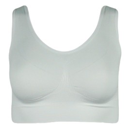 J-Line Women's Comfort Bustier Sleep Bra Without Underwire Seamless Soft Bra Bralette Pack of 5, White