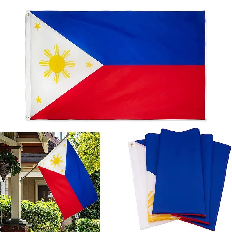 AIMALL Large Philippines Filipino Flag Heavy Duty Outdoor 90 X