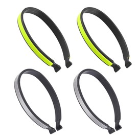 2 Pairs of Bicycle Trouser Clips, Trouser Protection Bicycle Chain, Trouser Band Bicycle, Bicycle Clips, Trouser Clips for Cycling, Trouser Clips Reflectors (Green + Grey)