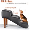 Senneny Black Faux Leather Dog Stairs, for Pets up to