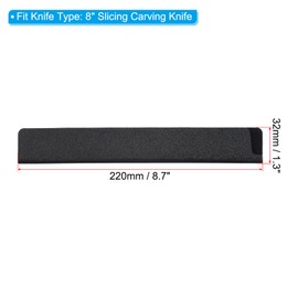 PATIKIL ABS Knife Cover Sleeves for 8" Slicing Carving Knife, Knives Edge Guard Blade Protector Universal Knife Sheath for Home Kitchen, Black