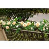 2 PCS 12FT Bendable Flower Garland, Artificial Rose Vine for