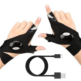 Junbyuhu Gifts for men, LED gloves with light, fishing accessories, small gifts for men, Christmas, men gifts for dad, birthday gift for men