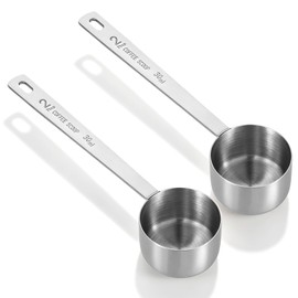 2Pcs 2 Tablespoon Coffee Scoop for Ground Coffee Stainless Steel