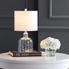 JONATHAN Y JYL1027A 19" Moroccan Blue Glass Table Lamp, Coastal