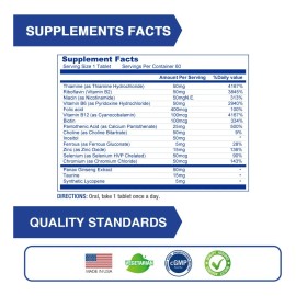 Lovita Complejo B Para Hombres 10 Vitaminas 60 Tabletas