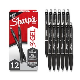 Sharpie de gel, 0.028 pulgadas, color negro                                                                                                           