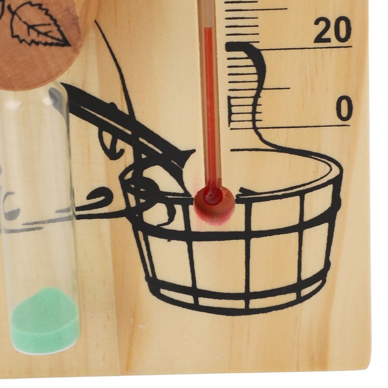 Aqur2020 Accurate Temperature Sauna Thermometer with 15 Minute Sand Timer,