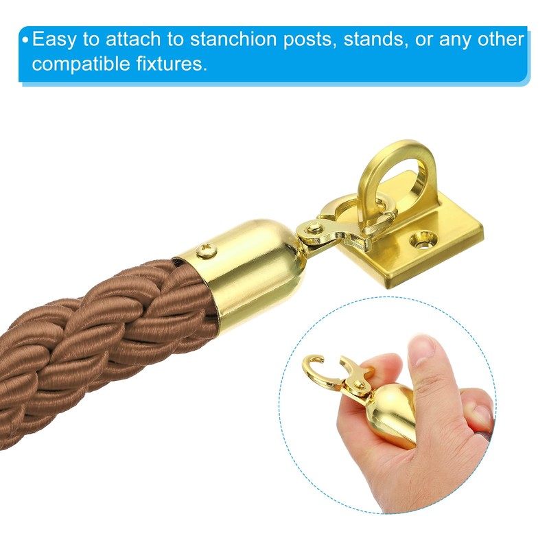 PATIKIL Stanchion Rope, 1.5m/4.9Ft Barrier Rope Twisted Post Ropes for