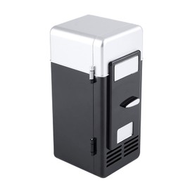 Kadimendium USB Refrigerator, Portable Refrigerator Mini USB Fridge economical and Practical for Office for Car(Black)