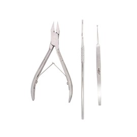 1 Alicate 1 Guiador 1 Cucharilla Podologo Pedicure Aashta