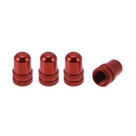 HEROFFIX 4 Pcs Dustproof Tire Valve Stem Caps 16mm Tyre Valve Dust Covers for Most Cars Truck Red Aluminum Alloy