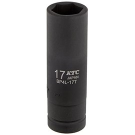 KTC Impact Wrench Socket, Hexagonal BP4L17TP_2285, Opposite Side Dimensions: 0.7 inches (17 mm) x Insertion Angle: 0.5 inches (12.7 mm)