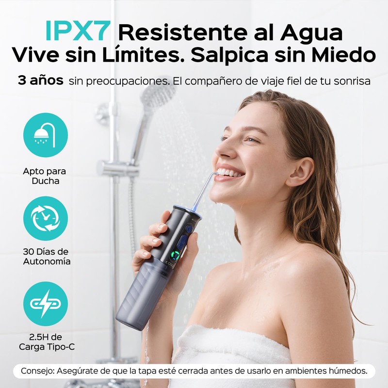 COSLUS T50 Mini Oral Irrigator with Display Ideal for Travel