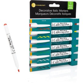 MANUSCRIPT Callicreative Italic Crafter Markers - Medium Tip (Pack of 6, Assorted)