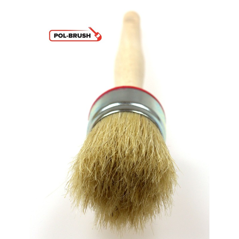 Natural Bristle Round Paint Brush 1 pc - fi40 mm
