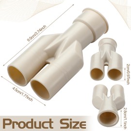 Pangda 2 Pcs Double Drain Hose Connector Rubber Dishwasher Drain Hose Adapter Compatible with Fisher and Paykel Dishwasher Dd605 Dd24, 1.1 x 4.7 x 5.2 Inch