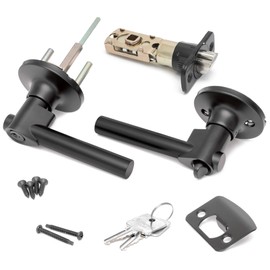 Honeywell Safes & Door Locks Interior Door Handle – Lever Door Handle with Reversible Design, Matte Black, Keyed Entry Function, Easy-to-Install Door Handles for Home & Office - 8108608