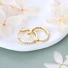 AINUOSHI Moissanite Hoop Earrings 0.4 Carat (1.8mm*16pcs) 14K Yellow Gold