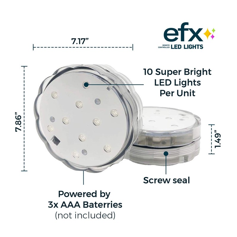 LUMN8 EFX by Boundery - Multicolor Accent Submersible, Waterproof LED
