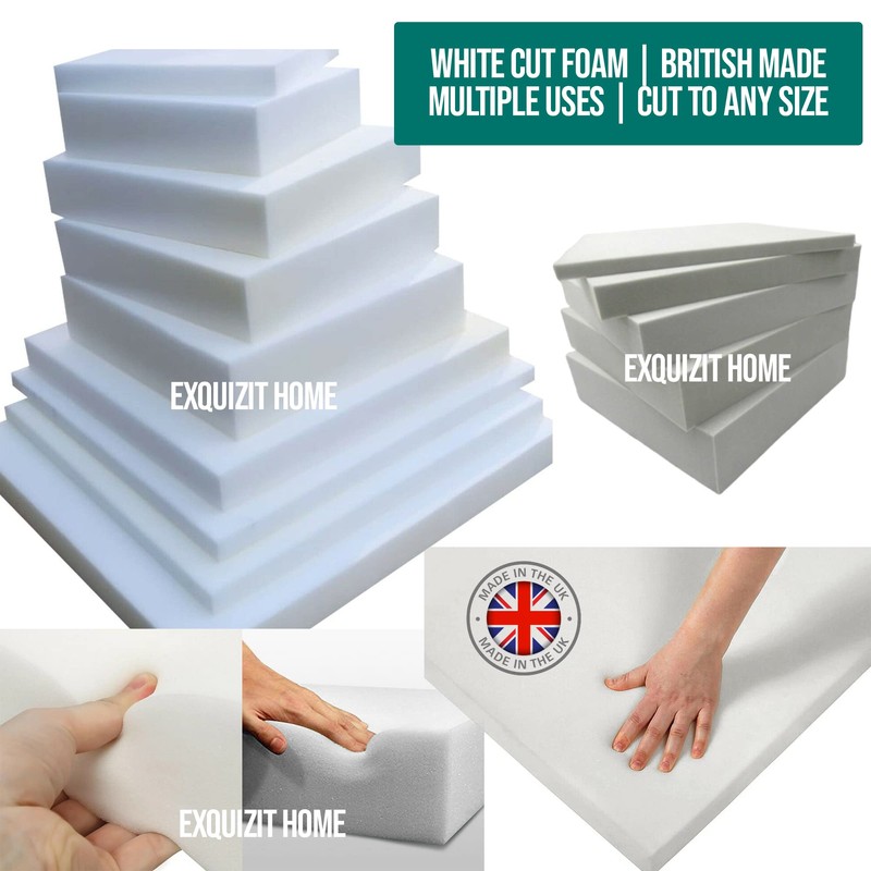 EXQUIZIT HOME® White Firm Foam Cut to Any Size |