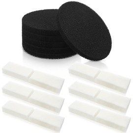 Pushglossy 12 Pcs Fluval Fx6 Filter Replacement Aquarium Sponge Foam Filter Pads and Carbon Impregnated Filter Foam Pads Aquarium Filter Accessories Compatible with Fluval Fx4/ Fx5/ Fx6