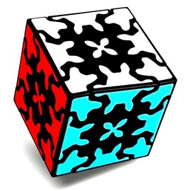 ALaLatois Gear Cube 3x3 with Three-Dimensional Gear Structure Magic Cube Black 3x3x3 Puzzles Toys (60mm) Brain Teaser Puzzle Game Toy for Children and Adults (Style A)