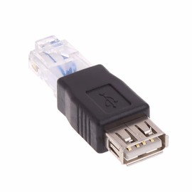 CABLEPELADO USB Female to RJ45 Male Adapter USB to Ethernet Adapter Speed 10MB/100MB RJ45 8P8C Suitable for Connecting a USB Modem/Router to RJ45 Port