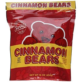Sweet Candy Company Red Cinnamon Gummy Bears - Hot and Spicy Cinnamon Gummy Candy, Gluten Free Gummies for Kids and Adults, Kosher, Made in the USA - 16 oz Resealable Bags (Pack of 2)