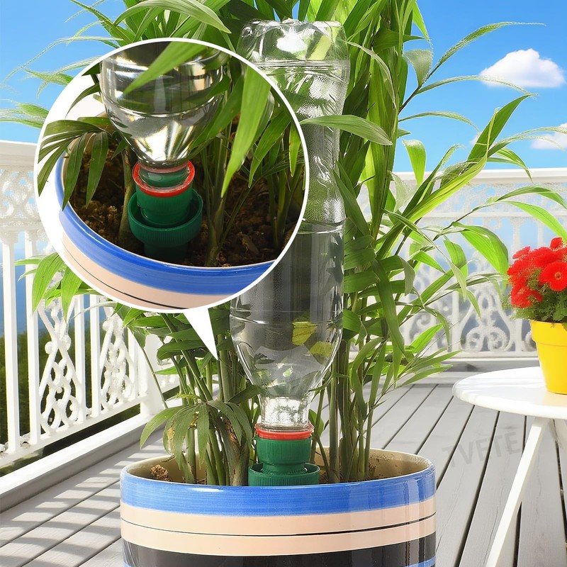 TVETE 自動水やり機 【4本セット】 自動給水器 植物 長期留守水やり 水やり楽だぞう 水やり自動 小型 エコ素材