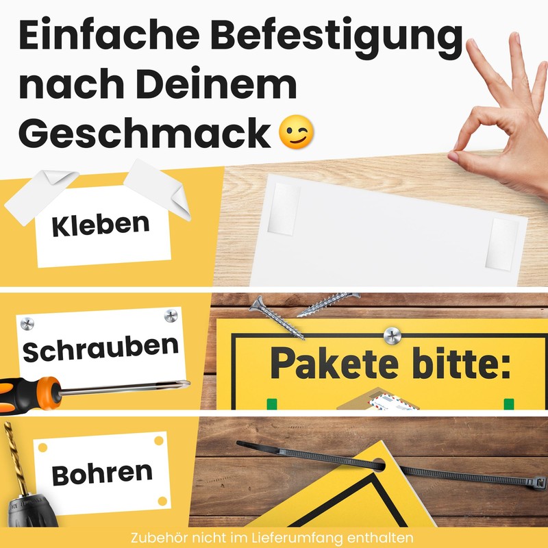 DankeDir! Pakete bitte hier abgen - Sign 30 x 20