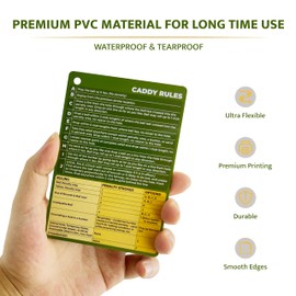 2Pcs Golf Rules Cards for Golf Bag - Rules of Golf Pocket Size 5.12" x 3.54", Must-Have Golf Accessories for Men Women, Perfect Golf Gifts for Golfers Dad Men, Golf Rules Quick Reference 2024