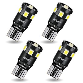 AGLINT T10 LED White Canceller, CANBUS High Brightness, 9 Pieces, 2835 LED Elements, W5W, 194, 168, Compatible with Vehicle Inspections, Non-Polarity, For 12V Cars, Position Lamp, Room Lamp, License