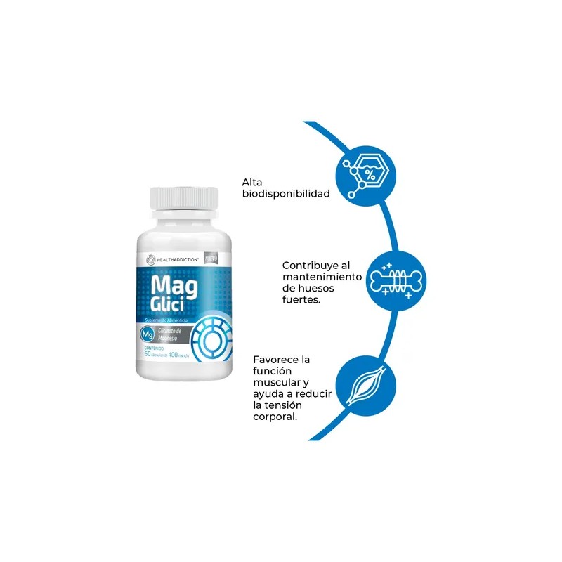 Healthaddiction Glicinato De Magnesio 400mg Cápsulas