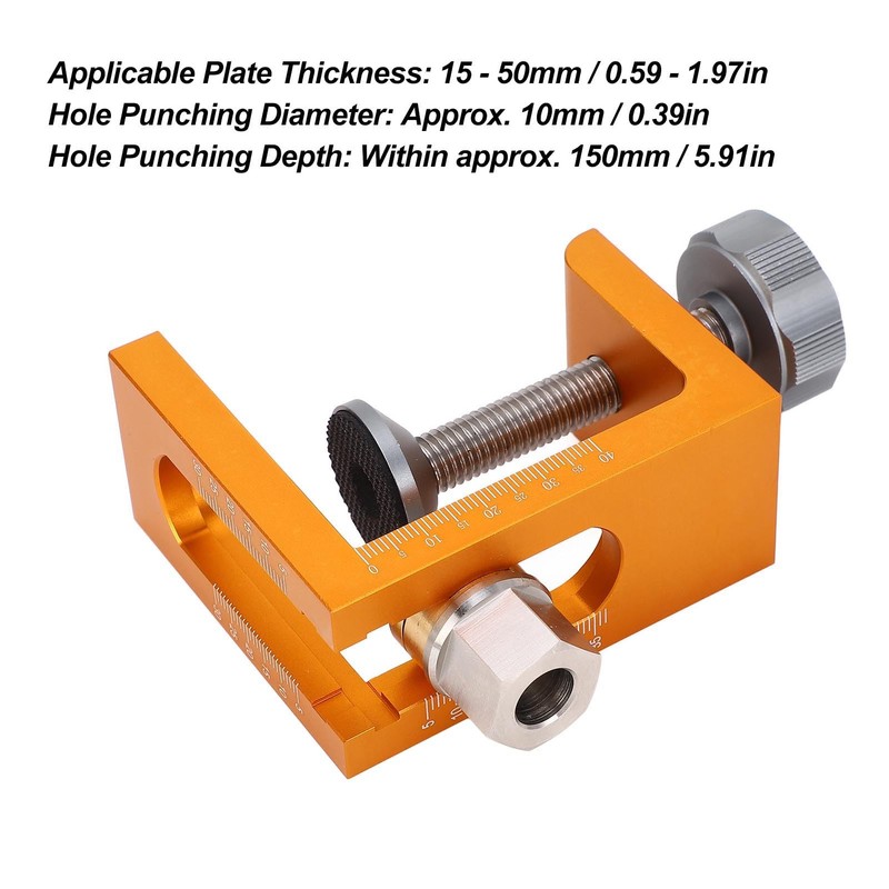 Baxnore 10 mm Pocket Hole Jig Kit, CNC Aluminum Alloy