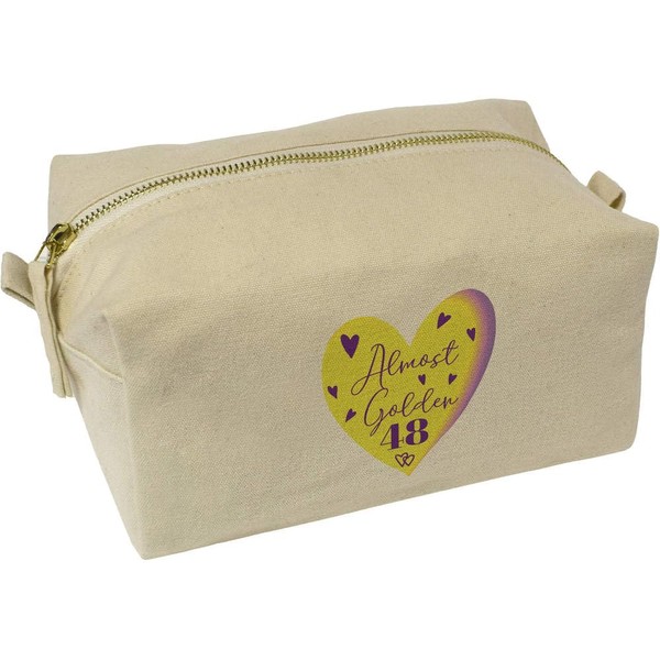 'Almost Golden' Canvas Wash Bag/Makeup Case (CS00042444)