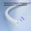 LEOWAY 5M PTFE Teflon Tube 2.5mm ID/4.0mm OD with 2pcs