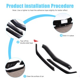 Car Front Bumper Lip Replacement Parts for Corvette C8 2020-2025, Lower Bumper Splitter Car Exterior Decoration Accessories-Black (Z06 Version Not Compatible)