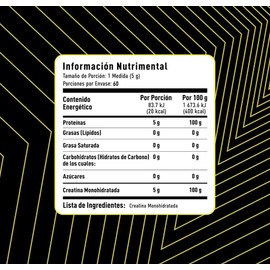 Limitx Nutrition Creatina Monohiratada Alta Pureza En Polvo Sin Sabor