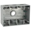 Hubbell-Raco 5390-0 Waterproof Box, 3 Gang, 7-3/4" Outlets, Gray