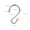 Metal Shower Curtain Hooks，Set of 12 Rings，Rust Resistant S Shaped