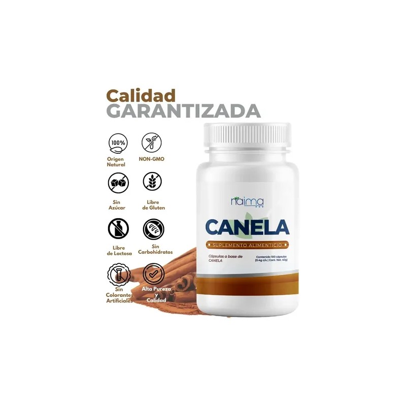 Canela 400 Mg 100 Cápsulas