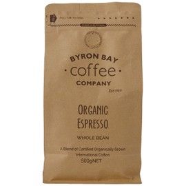 Byron Bay Coffee Company Certified Whole Bean Organic Espresso, 500 g