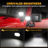 Auxbeam 4 Inch LED Square Pod Light, 60W White Spot