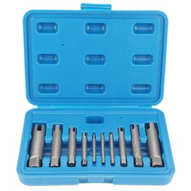 Juego de extractor de grifos, grifos de cabeza de acero de alta velocidad, pelado, oxidado, roto, de alta dureza y anticorrosión, para quitar tornillos y pernos desgastados,oxidados (C)