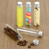 QWORK 50ml Flat Bottom Clear Plastic Test Tubes with Screw